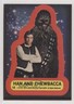 1977 Star Wars Stickers Han Solo Han and Chewbacca #12 02v3