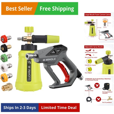 #ad #ad High Pressure Washer Gun Snow Foam Lance 4000 PSI Cannon Foam Blaster Power ... $64.00