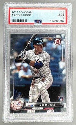 117063602 Aaron Judge 2017 Bowman #32 Rookie RC PSA 9