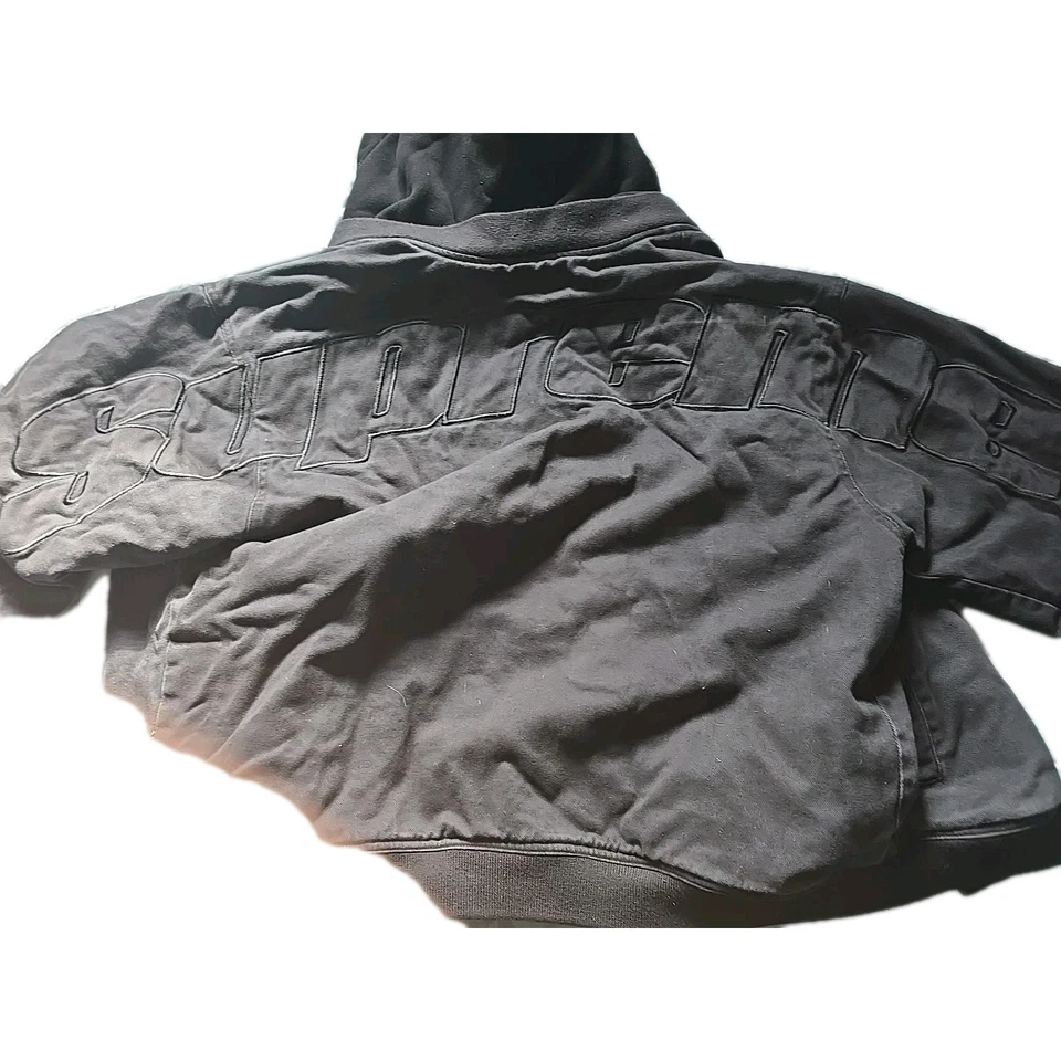 Chaqueta Supreme Negra Abotonada Talla Grande Con 3 Bolsillos Foto 2 de 4