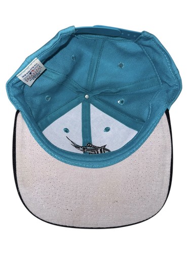 Vintage 90s Florida Marlins MLB Teal Snapback Hat - Picture 6 of 7