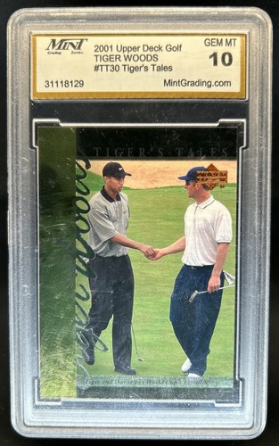 2001 Upper Deck Tiger Woods Tiger\'s Tales Rookie RC #TT30 MGS 10