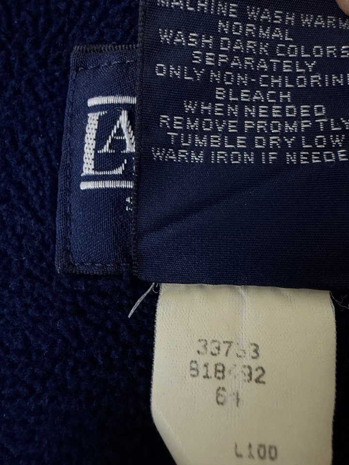 Vintage Lands End Squall Jacket Large Men’s Yellow Blue Made In USA *FlawRead* - Image 4 of 4