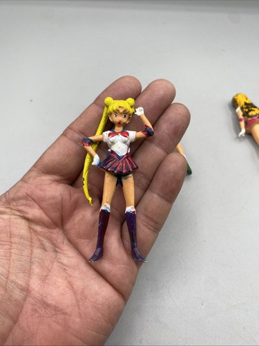 SAILOR MOON (Planet Girl) 3" Plastic FIGURE SET OF 4 Flaws Read - Picture 12 of 13