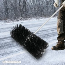 Broom Head Sweeper 9 Teeth Rolling Brush Head Artificial Grass Brush 55*25cm