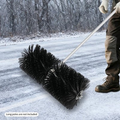Broom Head Sweeper 9 Teeth Rolling Brush Head Artificial Grass Brush 55*25cm
