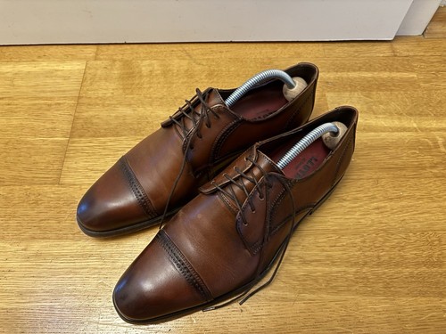 Pod Herren-Schnürschuh 'Vermont' In Braun – Größen UK13-15 – Semi-Brogue Mit Kontrastnähten