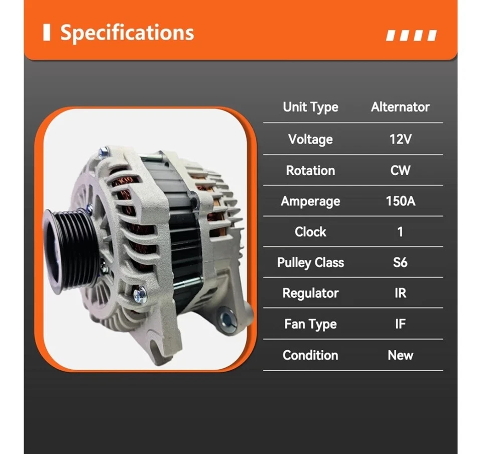 Alternador para Ford Taurus 2008-2012 Edge 2007-2014 Lincoln MKZ 3,5 L Foto 4 de 4