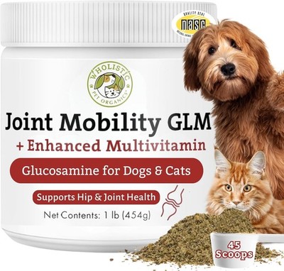 Wholistic Pet Organics Hip & Joint Supplement Dogs & Cats 1lb Mobility Support