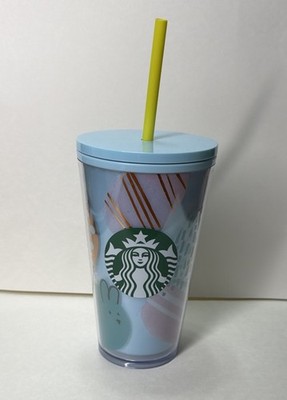 STARBUCKS Easter Spring 2020 TORQUOISE BUNNY COLD TUMBLER 16oz