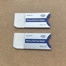 Lot of 2 Sony Memory Stick Duo Adaptor MSAC-M2 OEM Genuine Tested