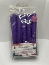 10 Piece Flexible Hair Rollers 1  diameter Color Purple