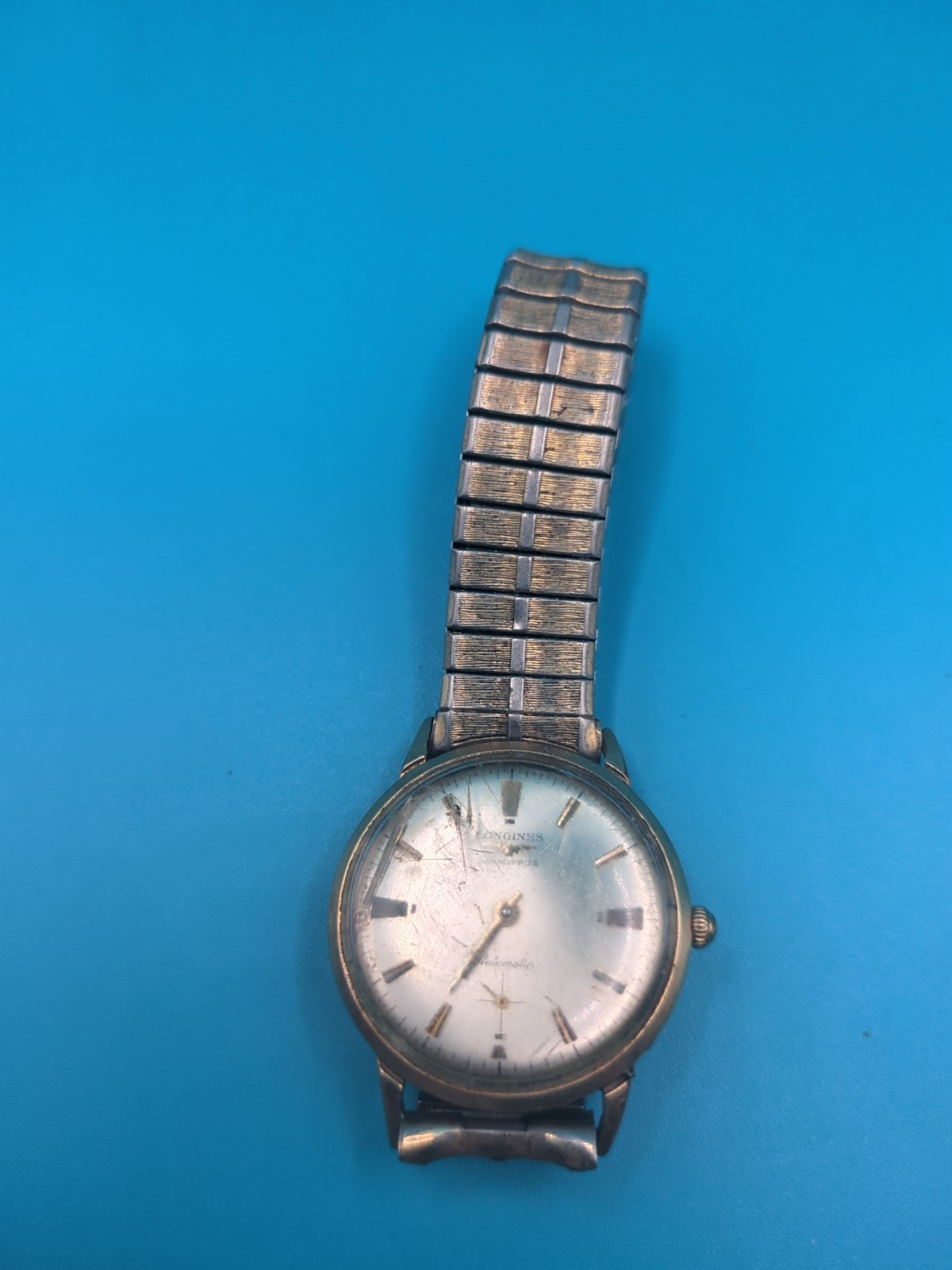 Vintage 1963 Longines Grand Prize Men's Automatic Watch Non-Working AS IS