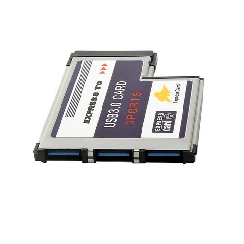 USB 3.0 54mm 3 Port Express Card Adapter Expresscard for Laptop FL1100 Chip - Photo 4/5