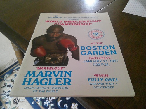 VINTAGE 1981 "MARVELOUS MARVIN HAGLER PROGRAM"