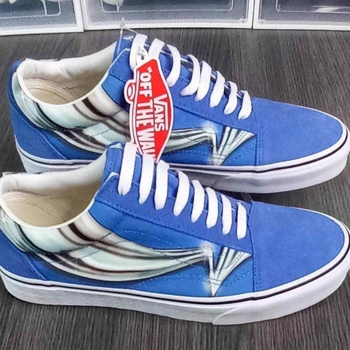 VANS★OLD SKOOL WARP★NEBULAS BLUE/CHROME★兼用 VANS Old Skool Warp Nebulas Blue & Chrome Men's Size 10