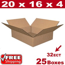 25 - 20x16x4 Cardboard Boxes Mailing Packing Shipping Box Corrugated Carton