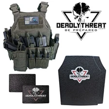 Urban Assault Phantom Sage Tactical Vest Plate Carrier W/ Level III Armor Plates