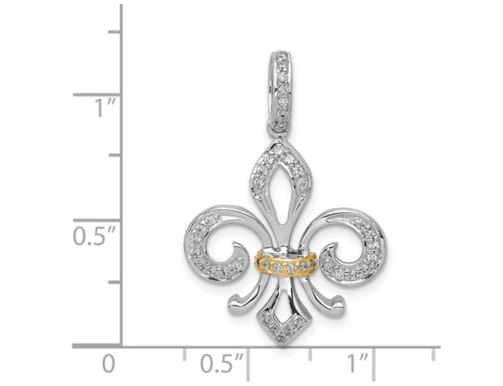Fleur de lis diamond necklace deals
