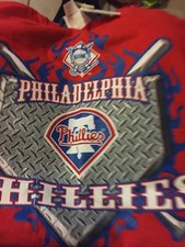 New Children s Unisex Large 14/16 Phila. Phillies Red, White Blue Shirt