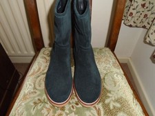 BOOTS -CLARKS BLACK SUEDE CALF - (BRAND NEW)