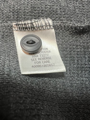 Sonoma Camicia Uomo Waffle Termica Henley XXL Grigio Erica Manica Lunga Strati - Foto 8 di 9