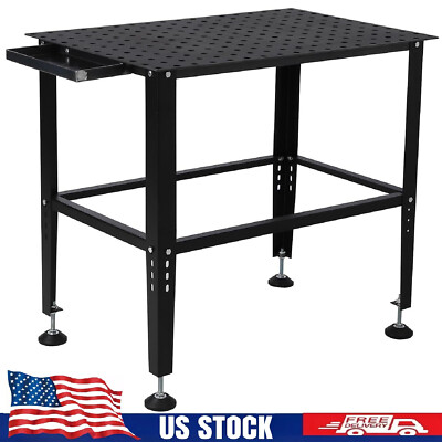 Welding Table 36''x24'' ,5/8'' Holes Welding Workbench Table 1500lbs Load Capacity
