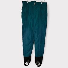 Vintage Nordica Sportsystem High Waist Ski/Snow Pants Women Size 12 Teal/Green