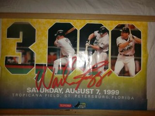 SEPT. 7 1999 WADE BOGGS DAY POSTER Tampa Bay Rays 24"x36"double sided RARE EX