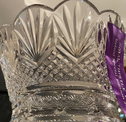 Waterford Crystal Royal Thistle 13" Vase Made In Ireland Mint In Original Box - Picture 11 of 20