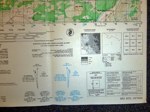 6536 i - MAPA - Bao Duc - Base de Combate Pleiku - LZ Oasis - Ia Drang - Guerra de Vietnam - Imagen 4 de 16