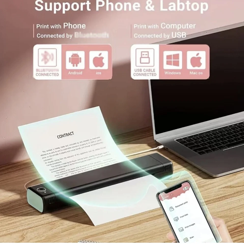 Phomemo M08F - A4 Thermal Printer - ink-less Printer for Home or Office - Image 4 of 4