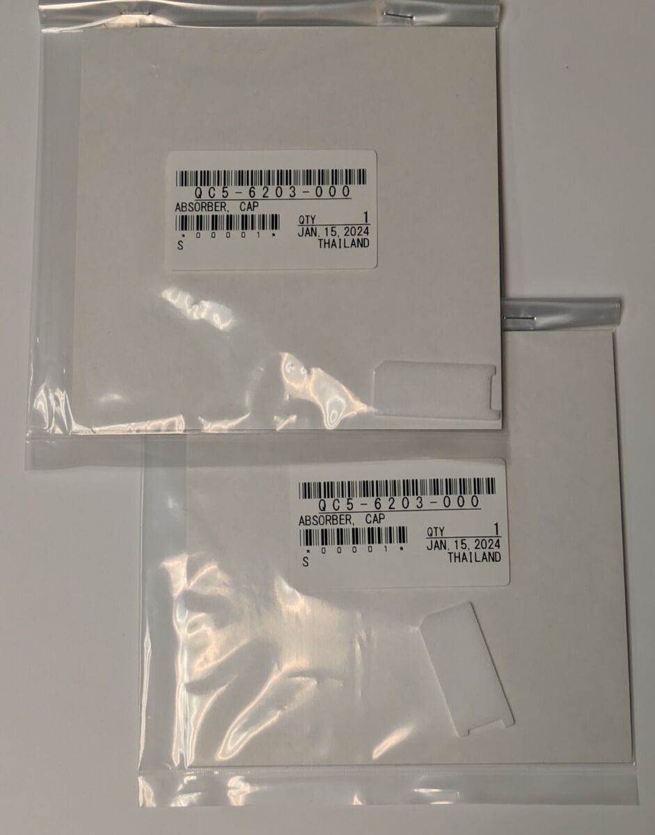 Canon Cap Absorbers QC5-6203-000 for TM and TX REPLACE WITH Canon Cap Absorbers QC5-6203-000 for TM and TX REPLACE WITH