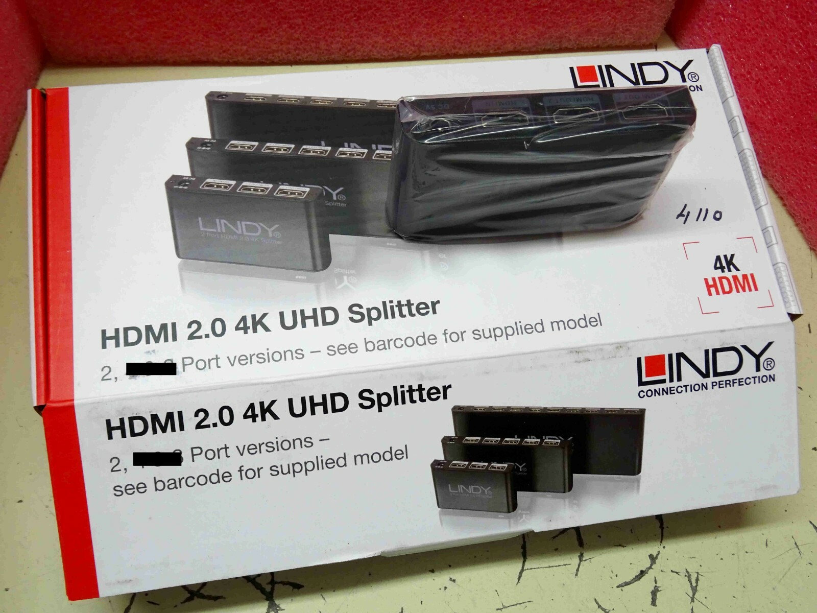 Splitter HDMI 2.0 Lindy doubleur répartiteur audio vidéo commutable HDCP 2.2 10.2 Gbits/s