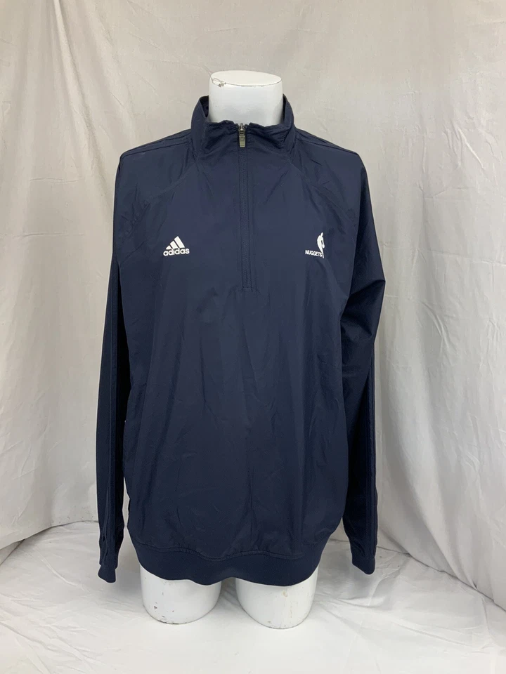 Denver Nuggets Adidas NBA Pullover XL Azul Poli 1/4 Cremallera Rayas Como Nuevo YGI Q1-94 Foto 2 de 4