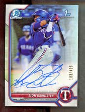 2022 Bowman Chrome Prospect Auto Refractor /499 Zion Bannister #CPA-ZB Auto