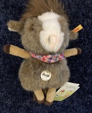 Germany Steiff Brand Pony Horse Happy Farm Plush Animal Doll NEW w Tags 
