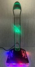 RGB Headphone Stand Built in 2 USB Ports Multi-Color Lighting
