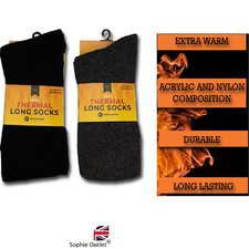 MEN'S LONG THERMAL SOCKS WINTER WARM Outdoor Walking Work Boot Sock Adult UK