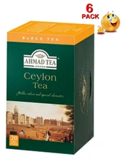 6 PACK Box CEYLON Black Tea AHMAD 120 Tea Bags
