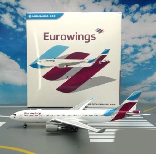 JC Wings Eurowings para Airbus A330-200 D-AXGA Edición Limitada 1:400 Preconstruido - Imagen 7 de 7