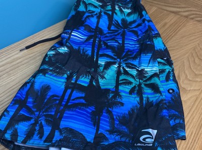 80s style swim trunks