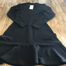 Asos Whistles Jersey Flippy Mini Dress Black Size 8 