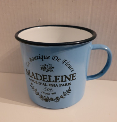 PARIS MADELEINE LA BOUTIQUE DE FLEURS ENAMEL MUG (CE-12-M-1)