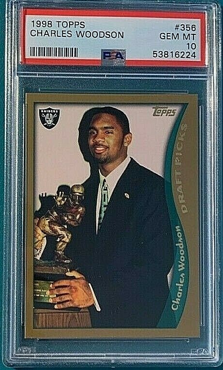 1998 Topps Football #356 Charles Woodson Rookie PSA 10