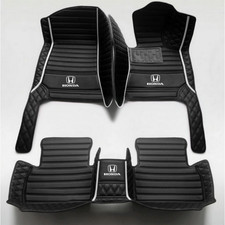 Set tappetini auto in pelle PU su misura di lusso per Honda Civic CR-V HR-V Jazz