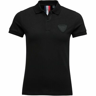 ROSSIGNOL LOGO PATCH SKI GOLF POLOSHIRT CASUAL POLOHEMD SHIRT T-SHIRT BLUSE L