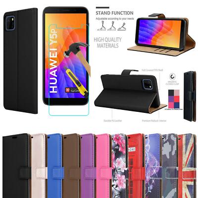 Für Honor 9S Etui Hülle , Magnetisches Flip Leder Telefon + 9H Display Glas