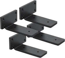 4 Pack Shelf Brackets 4 Inch Floating Shelf Bracket 1/5 inch Thick Heavy Duty Hi