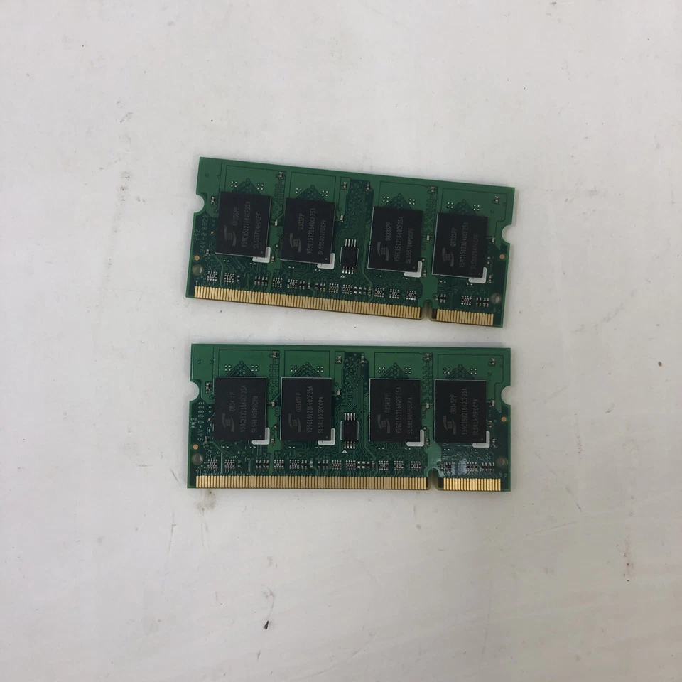 PROMOS V916764B24QCFW-G6 512MB DDR2 RAM PC2-6400S 2RX16X2  (TOTAL 1GB) - USED - Image 2 of 2